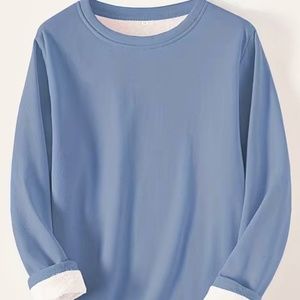 Blue fleece lined sweatshirt